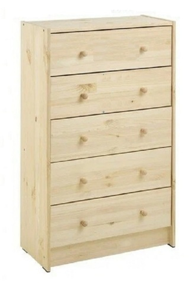 Комод деревянный Rast Раст 5 ящиков, массив сосны