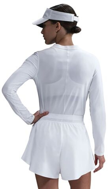 Женская теннисная футболкаNike Court Advantage Dri-Fit Mid-Layer Tennis - White