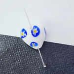 Бусины сердце, мозаичное стекло, миллефиори, р-р 20мм, штучно