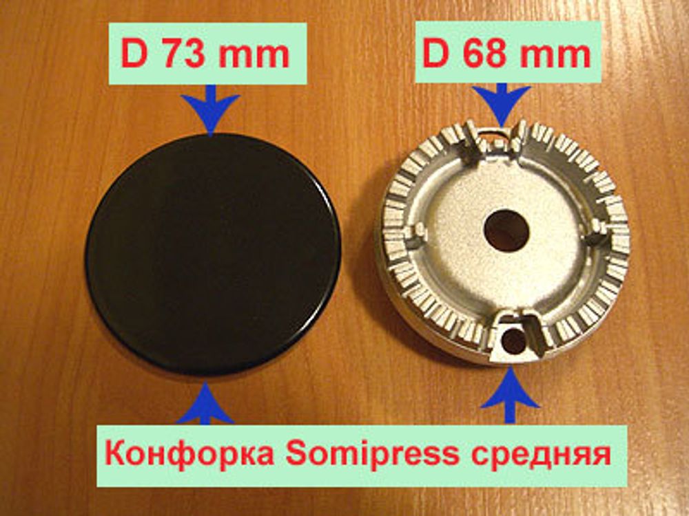 Конфорка Somipress средняя для газовой плиты Гефест ПГ 1500 К19