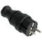 Вилка электрическая прямая с заземлением черная 16А 250В UNIVERSAL А1010