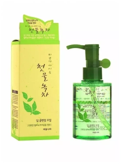 Welcos Green Tea Deep Cleansing Oil гидрофильное масло с экстрактом зеленого чая