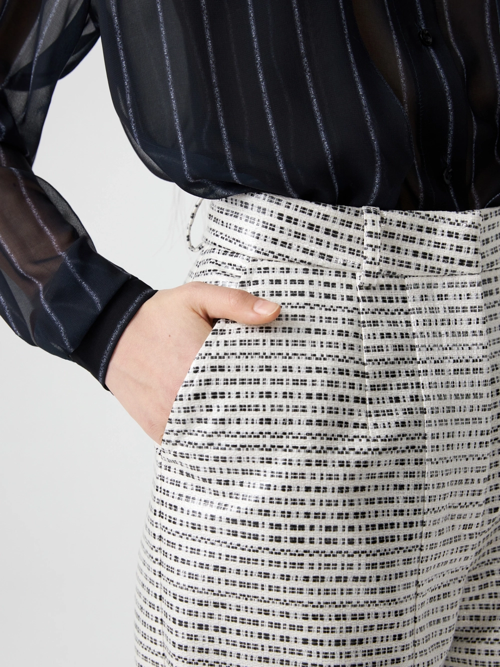 Брюки черно-белые OLA OLA