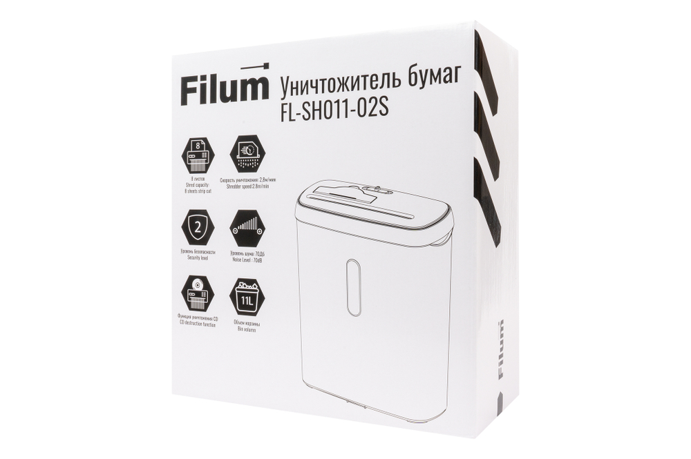 Уничтожитель бумаг  Filum FL-SH011-02S