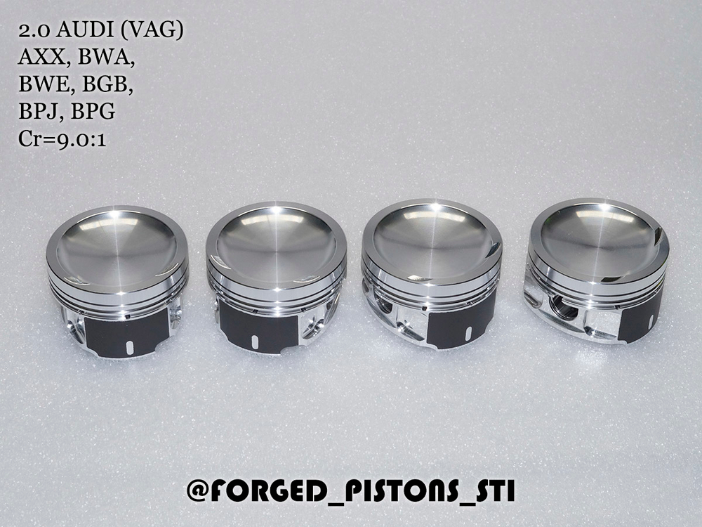 Поршни СТИ VolksWagen 2,0 AXX (CR=9,0) кольца 1,2/1,5/2,0