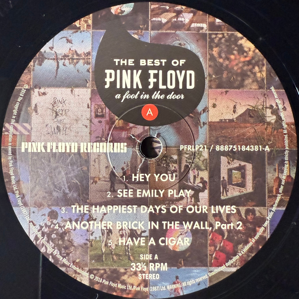 Pink Floyd ‎– A Foot In The Door - The Best Of Pink Floyd 2LP (США 2018г.)