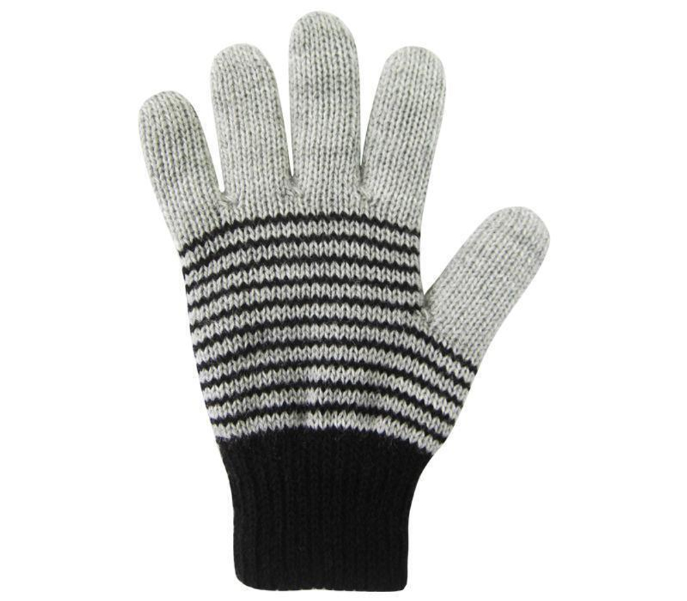 Перчатки "Анжу" серый меланж/черный р.16, 1 шт.