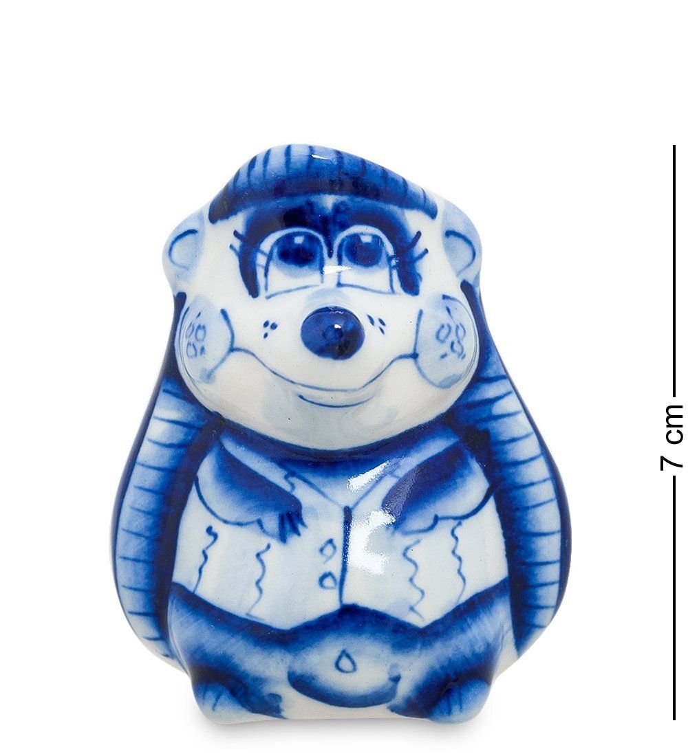 ГЛ- 113 Подставка для зубочисток «Ежик» (Гжельский фарфор)