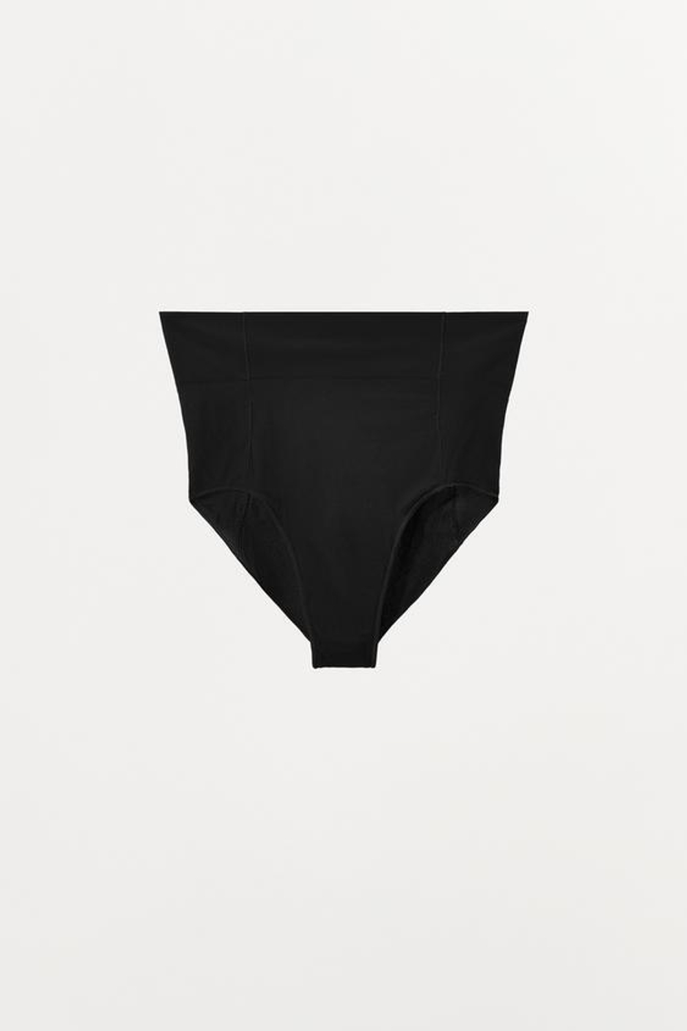 ZARA ТРУСЫ С ВЫСОКОЙ ТАЛИЕЙ ИЗ ПОЛИАМИДНОЙ ПРЯЖИ, ЧЕРНЫЙ