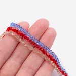 Хрустальные бусины в форме треугольника, оттенок "Нюд", 2,5*3мм