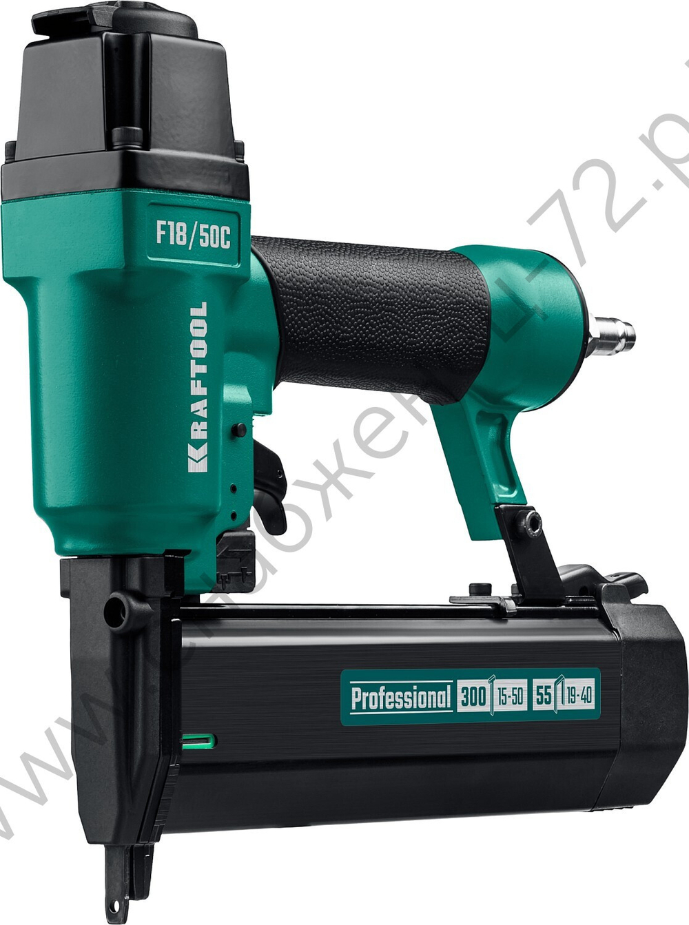 KRAFTOOL F18/50C, скобы тип 55 (19 - 40 мм) / 300 (15 - 50мм), пневматический нейлер-степлер (гвозде/скобозабиватель) 2-в-1 (31962)