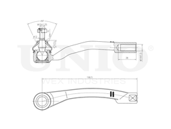 Наконечник рулевой левый UNIO SSP-10123