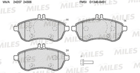 MILES - E100256-MLS - Brake Pad Set, disc brake