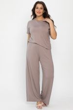 Брюки-палаццо для дома Шелк вискозы (латте) Б14499-52М LT Collection