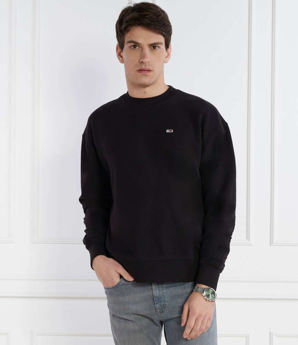Худи TONAL APPLIQUE CREW Tommy Jeans - черный(DM0DM17795)
