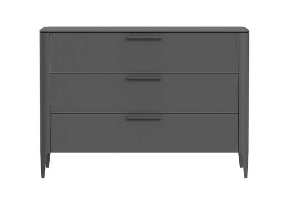 Комод Type 3 ящика ширина 120 см (темно-серый)