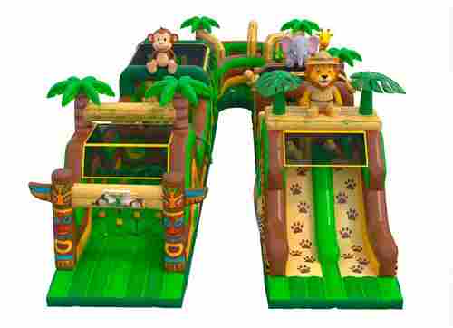 Надувная полоса препятствий «Дикие джунгли», 34,3×11,6×6,1 м