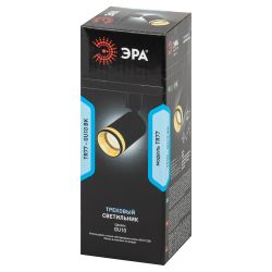 Трековый светильник однофазный ЭРА TR77 - GU10 BK под лампу GU10 черный
