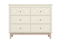 Комод Classic 6 ящиков с фрезеровкой "Мозаика" (молочный)