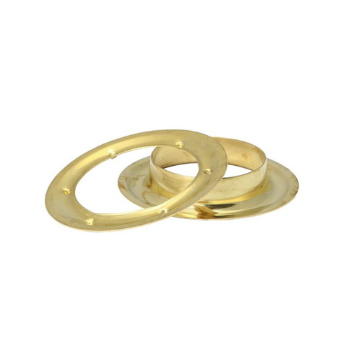 Люверсы латунные 10 мм круглые - 50 шт.