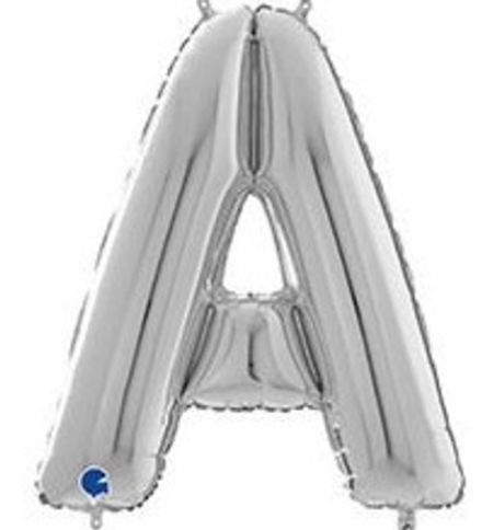 Буква "А" серебро 65 см