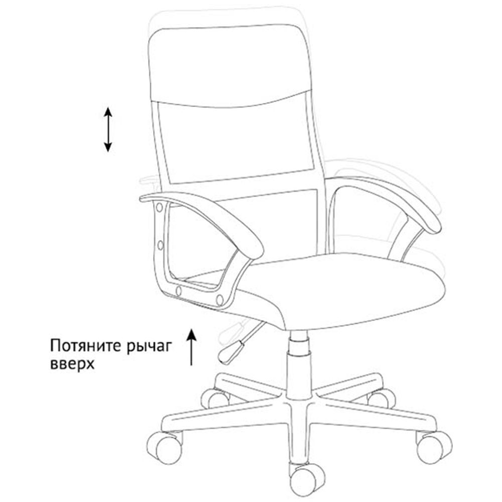 Кресло оператора Helmi HL-M09 "Instance" LT, ткань/сетка/экокожа черная