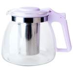 Чайник заварочный стекло, пластик, 0.9 л, с ситечком, AK-5514/15A, лаванд