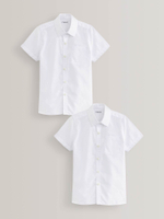Рубашка с коротким рукавом школьная для мальчика Next M13-610, 2 шт., Белый