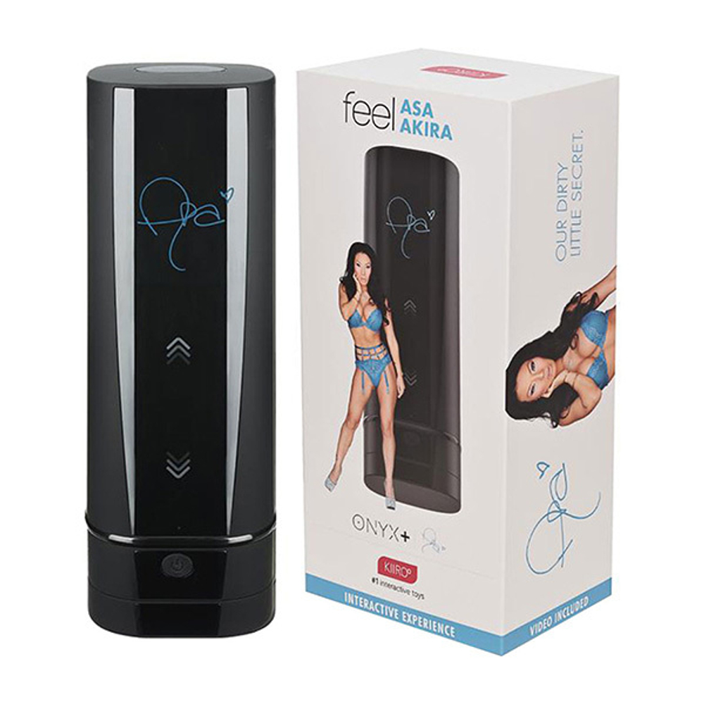 Интерактивный мастурбатор Kiiroo Onyx+ Interactive Penis Masturbator - Asa Akira Experience