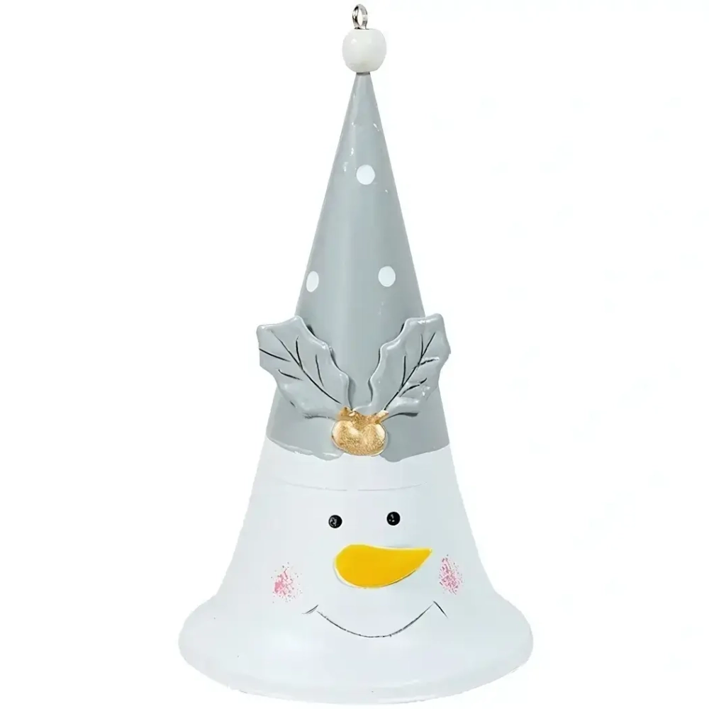 Колокольчик Снеговик 12см