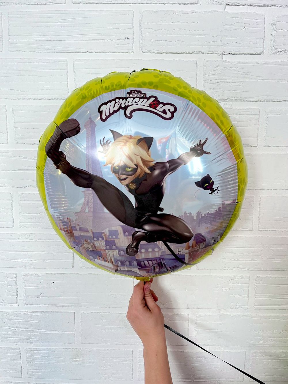 КОТ F Круг Супер-кот (м / ф Леди Баг) Лайм 18'' / 46 см (БГ-15)  Изображение6