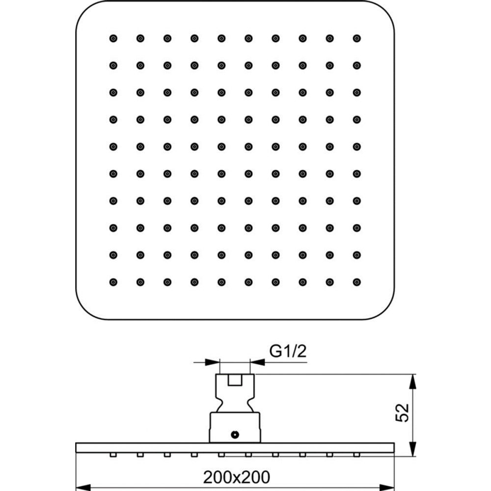 Верхний душ 200x200 мм Ideal Standard B0024XG