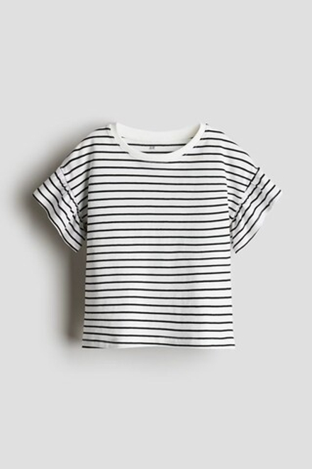 H&M Хлопковый топ, полоски