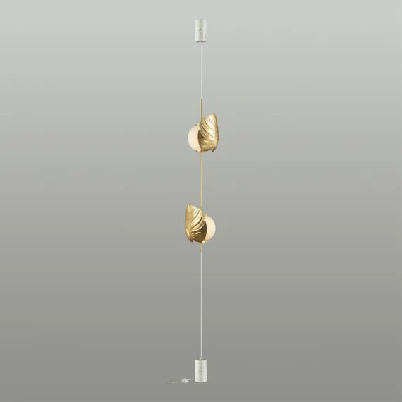 4864/2FC MODERN ODL_EX22 81 золотистый/белый/стекло Натяжной торшер с выкл. E14 2*40W JUNGLE