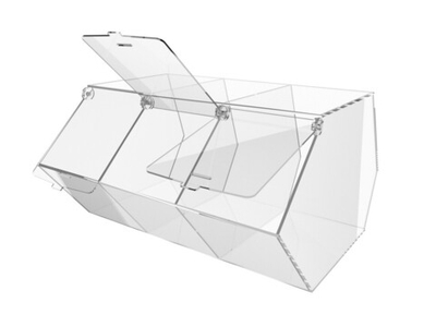 Диспенсер витрина для конфет, мармеладов, снеков, орехов на 3 ячейки