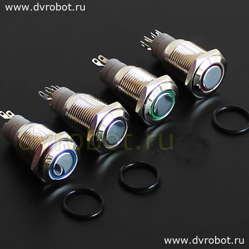 Кнопка М16LED/12-24В - красная