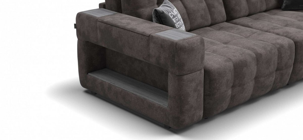 Диван Босс ХО Велюр Алькантара серый