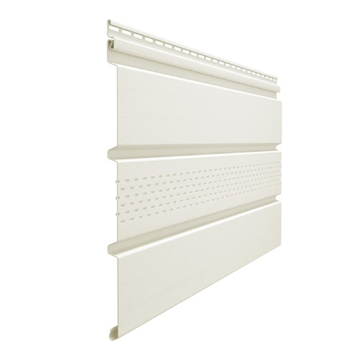 Софит с центральной перфорацией для сайдинга Деке Стандарт Пломбир