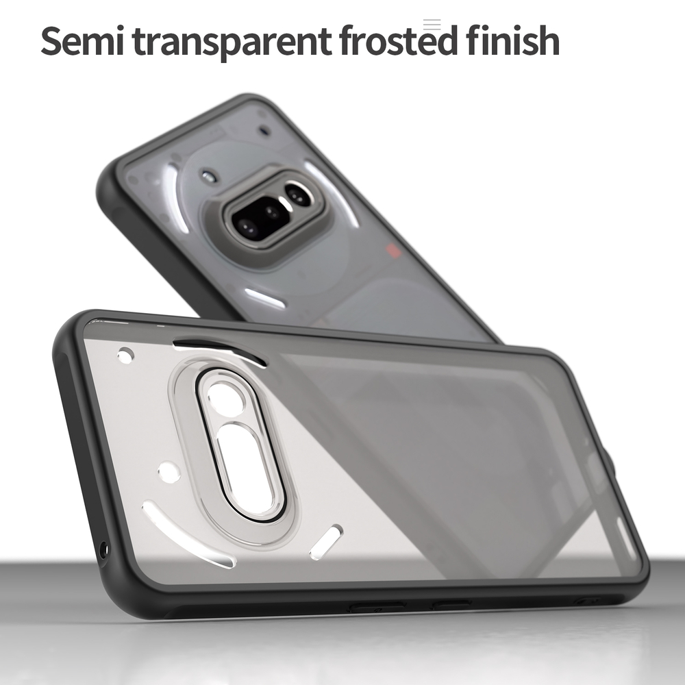 Защитный чехол с черными рамками для Nothing Phone 3a, задняя крышка тонированная прозрачная