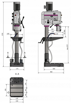 Вертикально-сверлильный станок Optimum DH35G