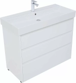 Тумба с раковиной Aquanet Nova Lite 302478 100 белый глянец