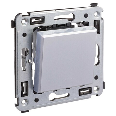 Инвертор одноклавишный в стену, "Avanti", "Закаленная сталь"