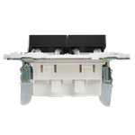 SKANDY Выключатель 2-клавишный проходной с индикацией 10А SK-V10Bl черный IEK
