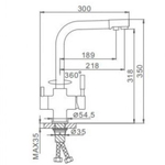 Смеситель для кухни, Frap, с картриджем, подкл к фильтр, сер, F4352-22