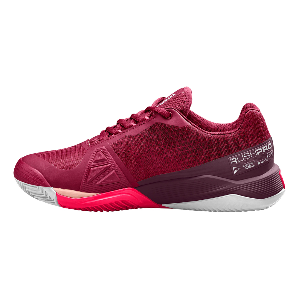 Женские теннисные кроссовки Wilson Rush Pro 4.0 Clay Court Shoe Women - Dark Red, Berry