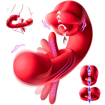 Суперфункциональный двойной вибратор - подвижные губки и язычок