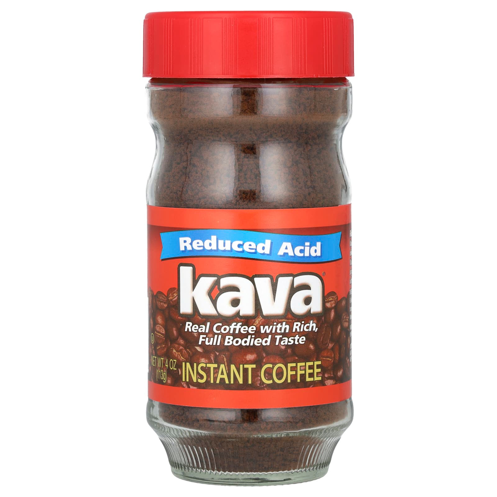 Kava Coffee, растворимый кофе, с пониженным содержанием кислоты, 113 г (4 унции)