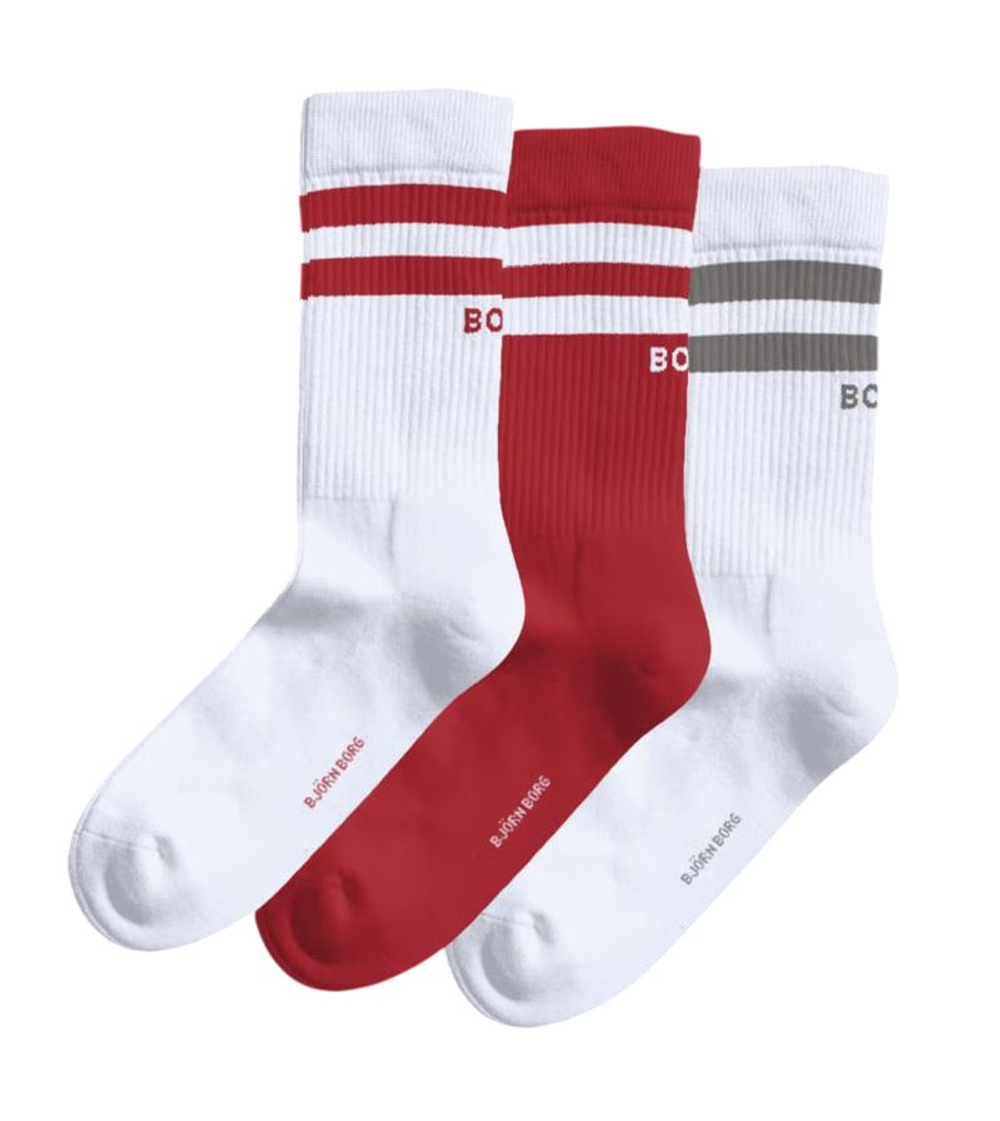 Теннисные носки Bj_rn Borg Classic Crew 3P - white/red