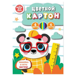 Картон цв. А4 6л. 6цв. "Панда" (Эксмо)