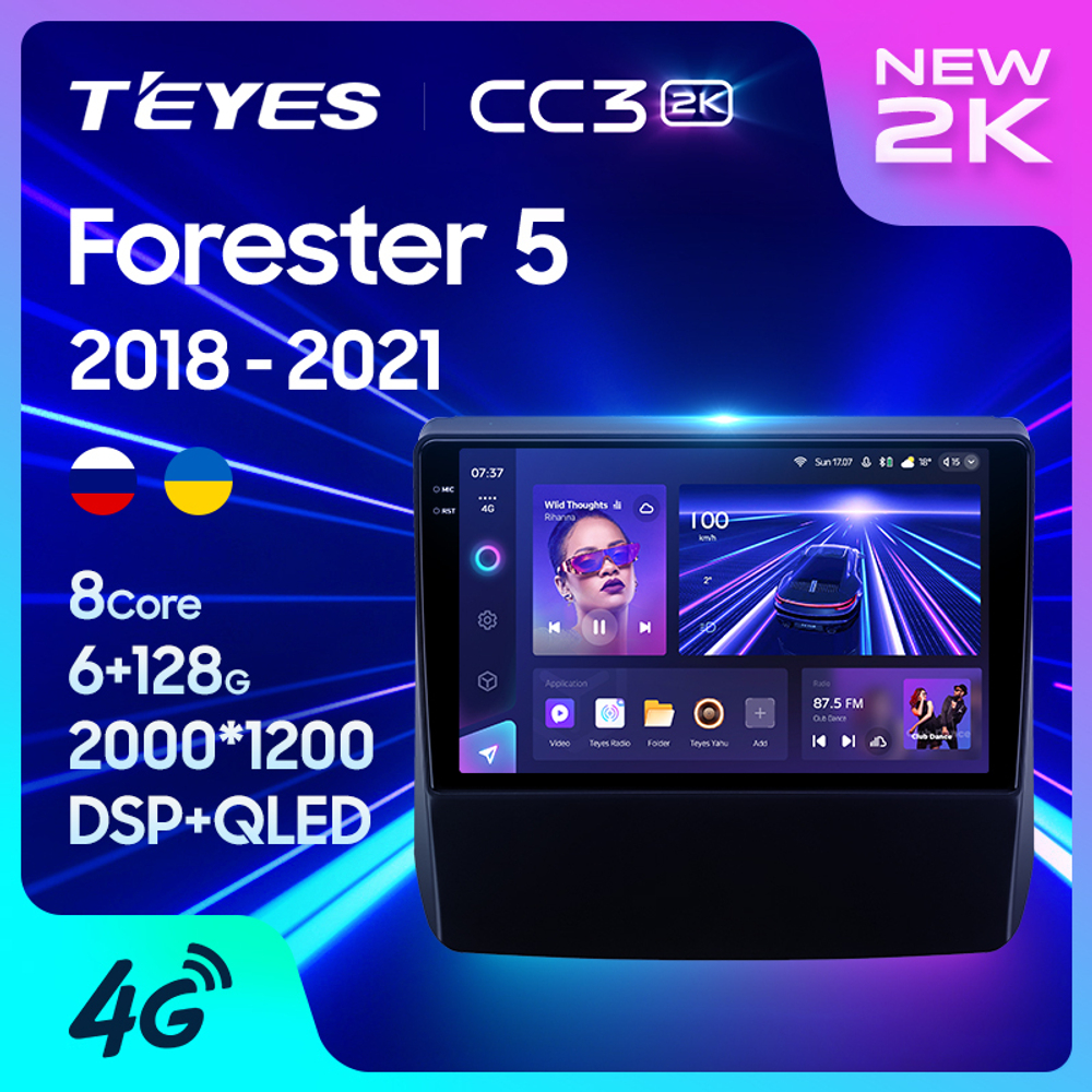 Teyes CC3 2K 9"для Subaru Forester 5 2018-2021